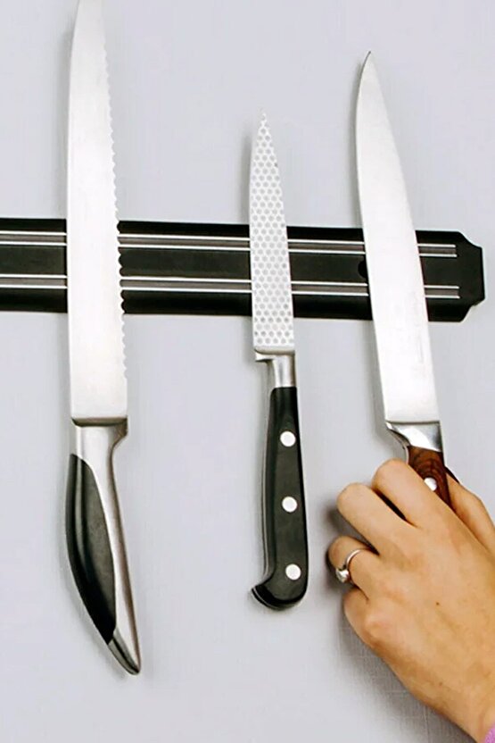 55 cm Mıknatıslı Metal Bıçak ve Alet Tutucu, Güçlü ve Pratik Kullanım