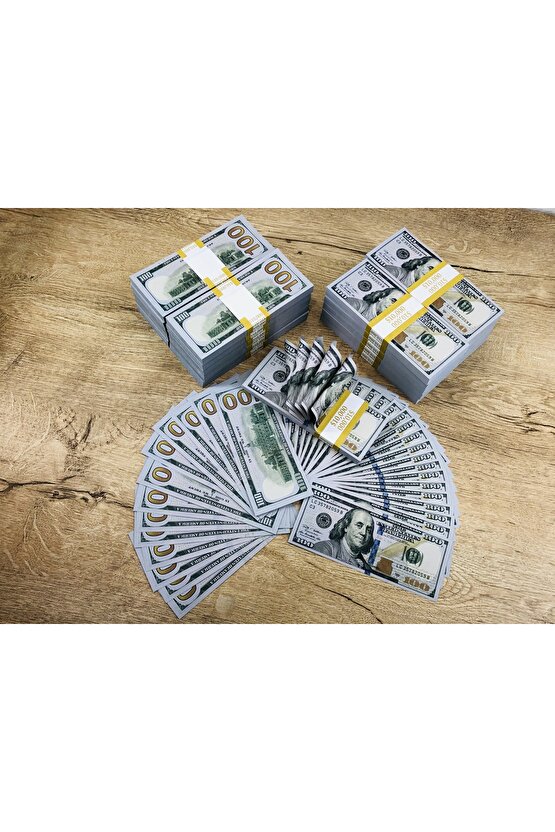 2 Deste Geçersiz 100 Dolar Renkli Gerçek Görünümlü Tam 200 Adet