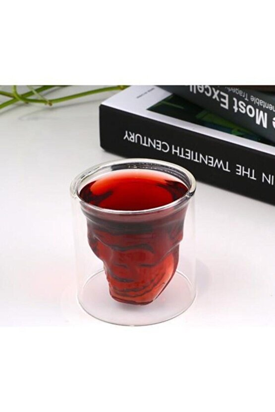 Çift Cidarlı Kuru Kafa Viski,kahve Espresso Bardağı 75 ml