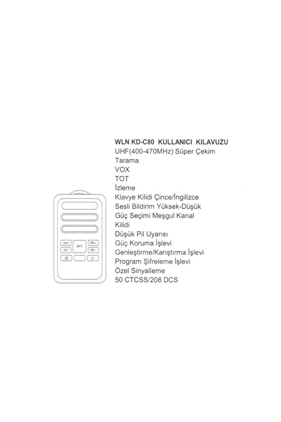 Anahtarlık Telsiz Minik El Telsizi