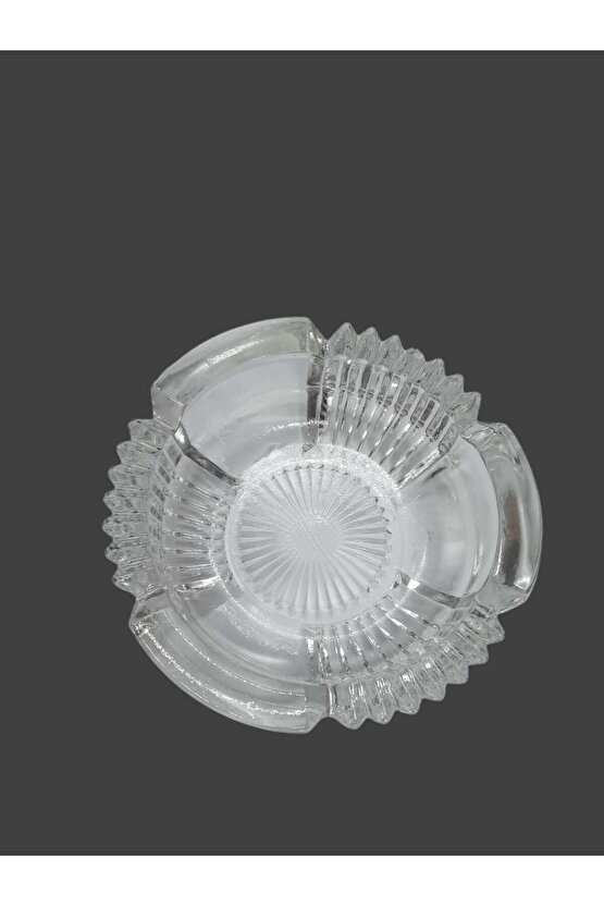 4 Adet Büyük Cam Küllük kare  yuvarlak model