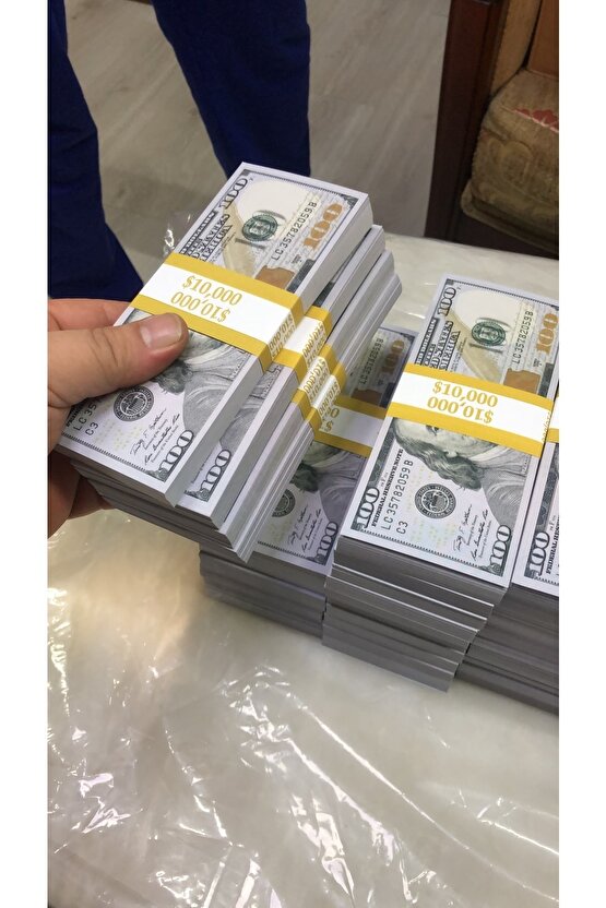 İthal 3 Deste Geçersiz 100 Dolar 300 Adet Düğünde Dağıtmalık Nişan Tiktok Parası