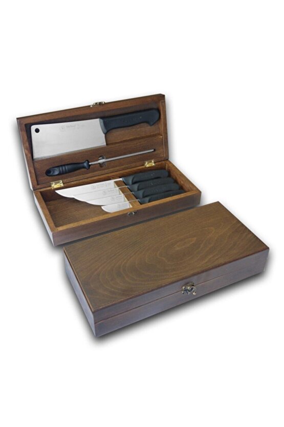 61507-e Eskitme Ahşaplı Mutfak Seti Pimsiz Sap