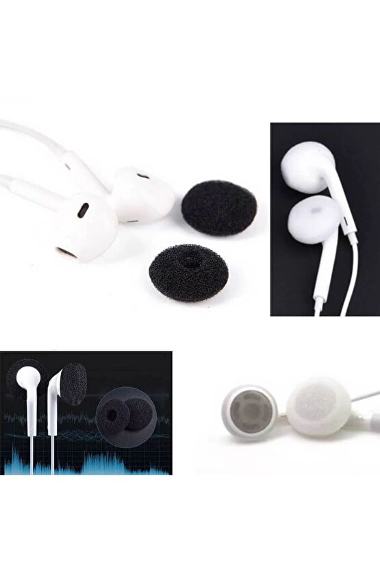 Kulaklık Süngeri, Kulaklık Yastığı 10 Adet (18 mm) - SİYAH