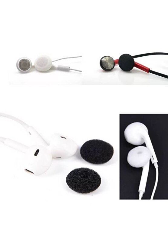 Kulaklık Süngeri, Kulaklık Yastığı 10 Adet (18 mm) - SİYAH