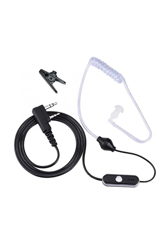 Akustik Hortumlu Telsiz Kulaklığı (siyah)(baofeng-kırısun-sfe-wouxun-tyt-mars-wln)