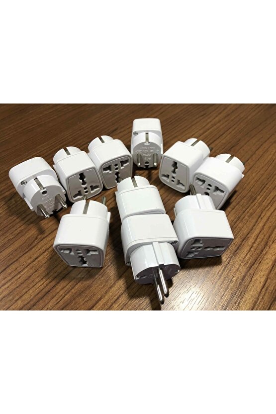 10 Adet Ingiliz Amerikan Tipi Priz Dönüştürücü 10lu Set