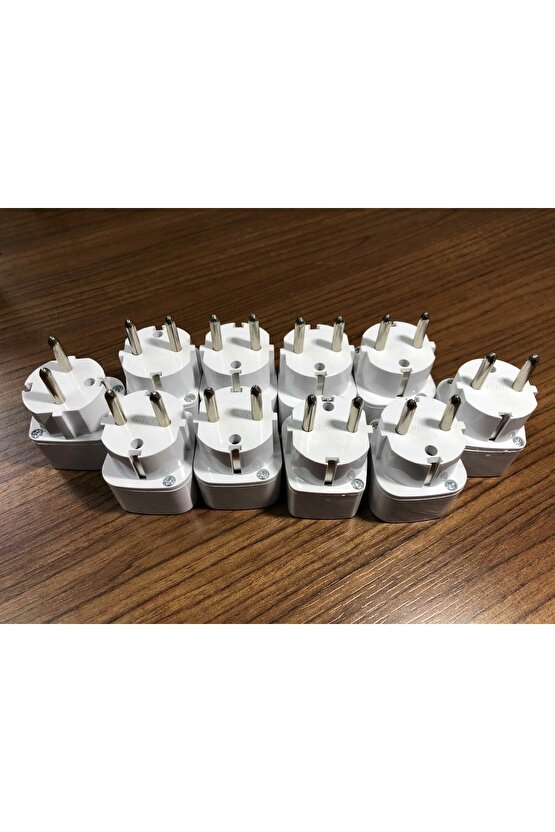 10 Adet Ingiliz Amerikan Tipi Priz Dönüştürücü 10lu Set