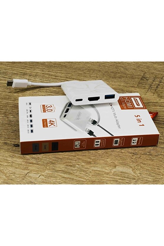 Type-c To Hdmı Usb-c (pd) + Sd Usb 3.0 X Laptop Notebook Tablet Çoklu Multi Çevirici