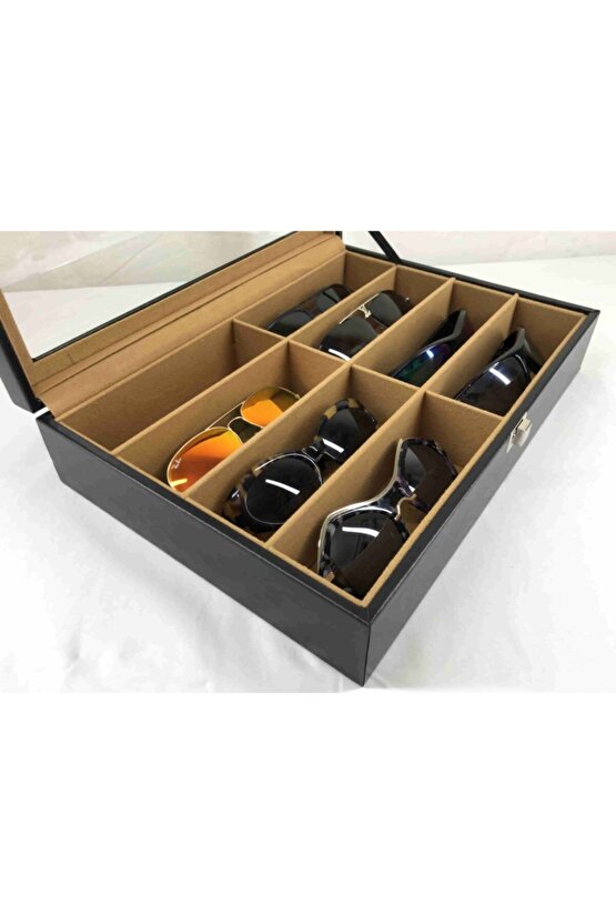Özel El Yapımı Türk Malı 8 Ayrı Bölümlü Gözlük Saklama Kutusu