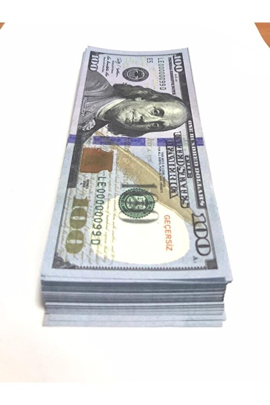 500 Adet 100 Dolar Geçersiz Şaka Düğün Parası Oyun Parası 500x100dolar