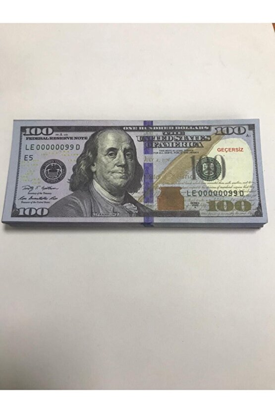 500 Adet 100 Dolar Geçersiz Şaka Düğün Parası Oyun Parası 500x100dolar