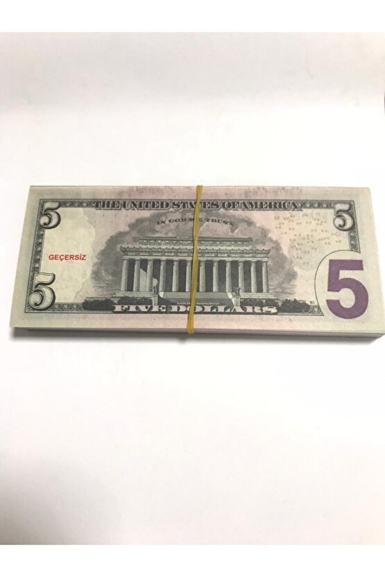 100 Adet 5 Dolar Geçersiz Sahte Düğün Parası Oyun Parası 100x5 Dolar