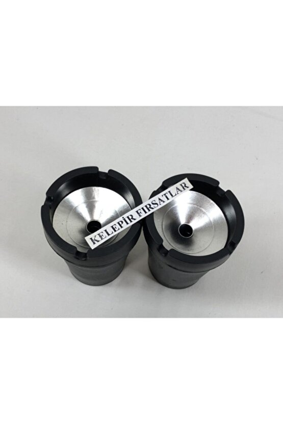 2 Adet Özel Tasarım Dumansız Kokusuz Siyah Kül Tablası