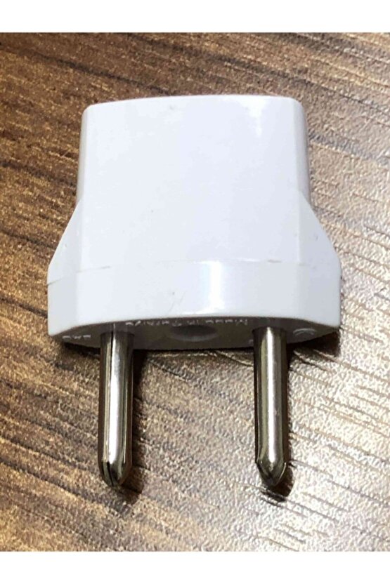 6 Adet Amerikan Uçlu Prizlerini Türk Uçlu Pirize Çevirici Dönüştürücü Beyaz Adaptör