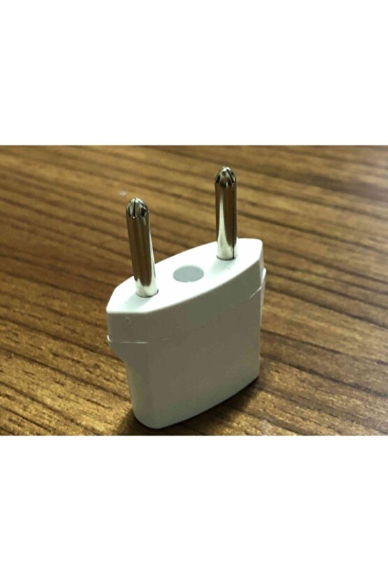 Amerikan Uçlu Prizlerini Türk Uçlu Pirize Çevirici Dönüştürücü Beyaz Adaptör