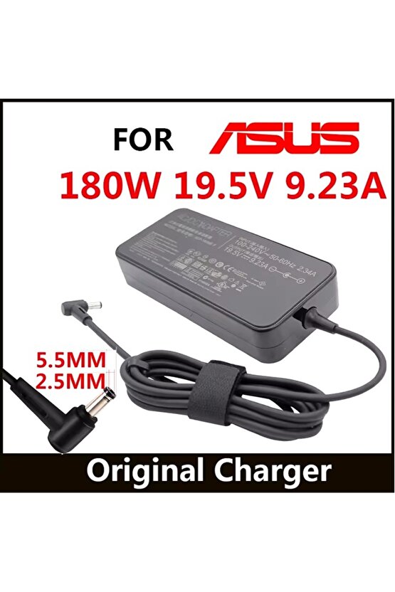 Rog 19.5V 9.23A 180W Notebook Adaptör 5.5mm2.5mm (19V 9.5A uyumlu)  Orjinal Üretici