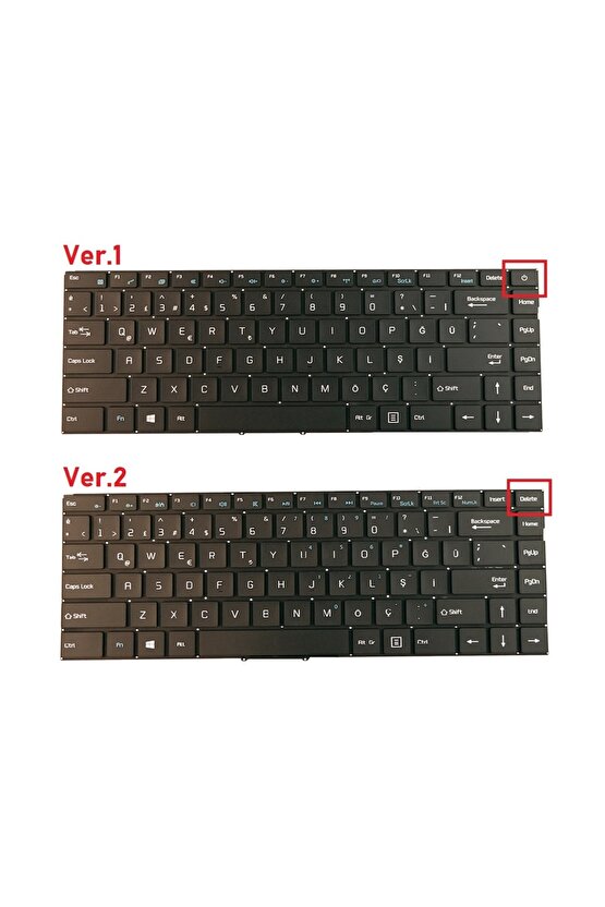 Casper Nirvana C350.5005-4500T Notebook Klavyesi - Siyah - TR - Ver.1