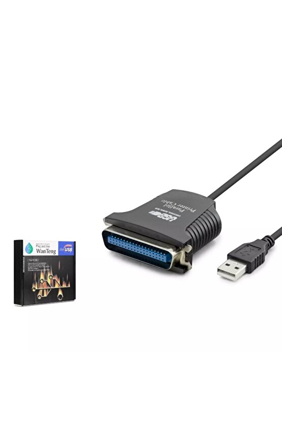 HDX7526 USB PARALEL LPT Printer KABLO SİYAH 80CM (Usb To Lpt Çevirici)