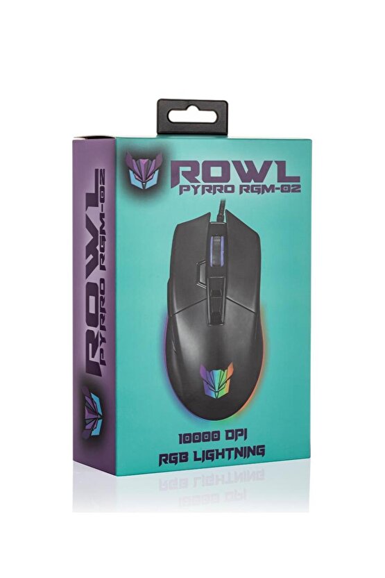 Rowl Rgm-03 Pyrro USB Siyah Rgb Aydınlatmalı 10000DPI Gaming Mouse