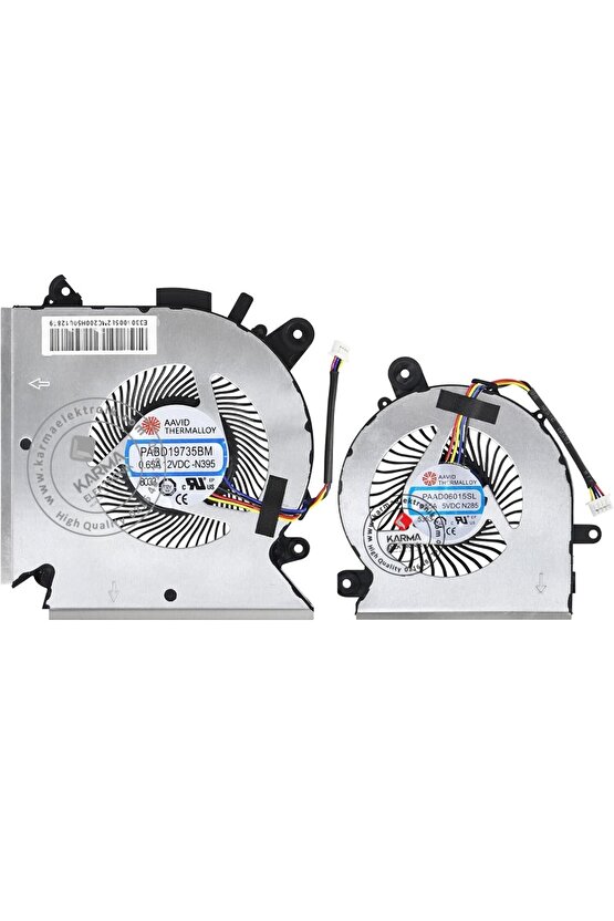 MSI GF65 Thin, GF65 9SE, GF65 9SD, ... vb Notebook Cpu, Gpu Fanı, işlemci ve Ekran Kartı Fanı (Sağ,S