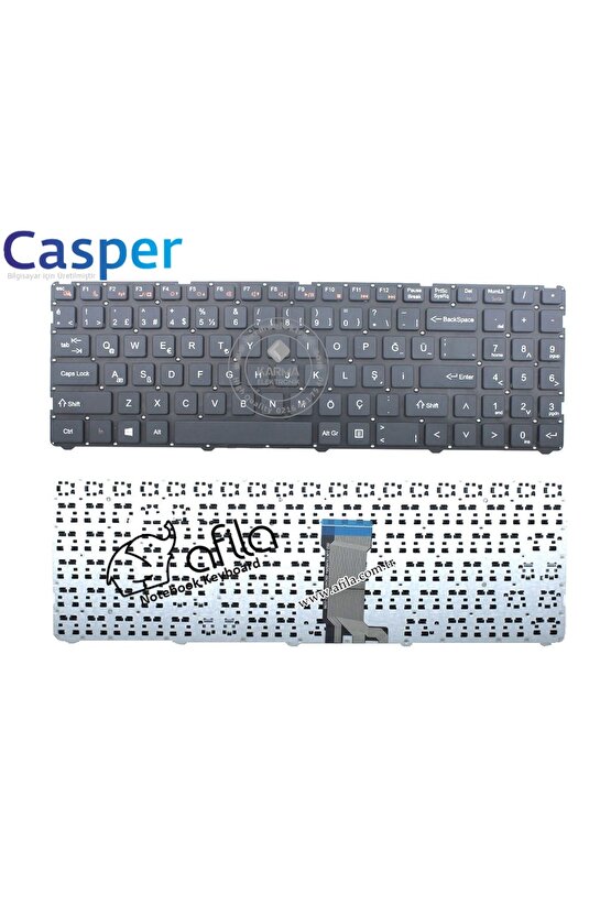 Casper Nirvana C600, C650 Notebook Klavyesi (Siyah TR) KL364