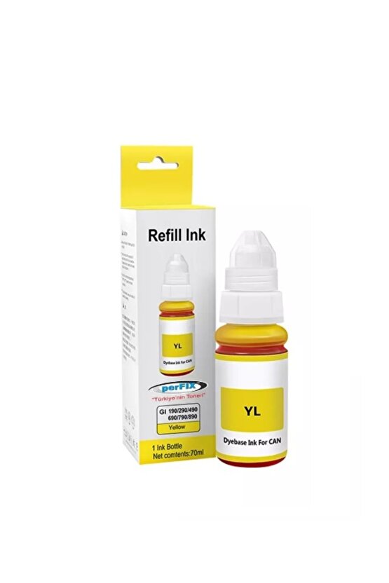 CGI-490Y - SARI ŞİŞELİ 790 - 190 - MÜREKKEP 70ml (Canon Muadil)