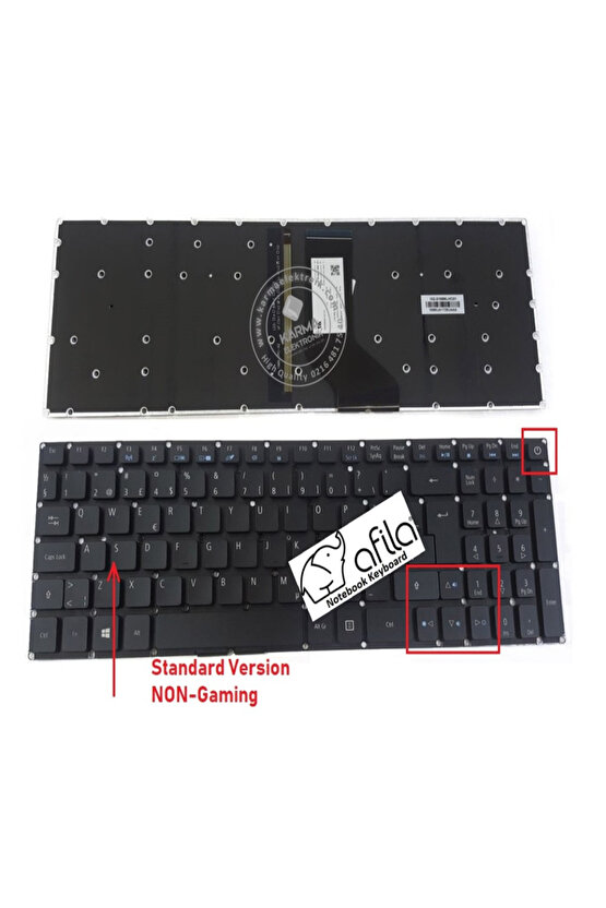 Acer Aspire Nitro 5 AN515 (N16C7) Notebook Klavyesi Işıklı V1