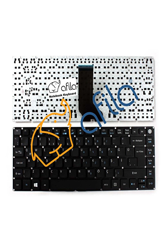 Acer TravelMate TMP2410, TMP2410-M, TMP2410-G2, TMP2410-G2-M, N16P7 Klavye Siyah TR