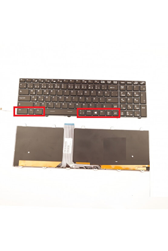MSI GE640 Monster MS-16GD Uyumlu Notebook Klavyesi - Siyah TR