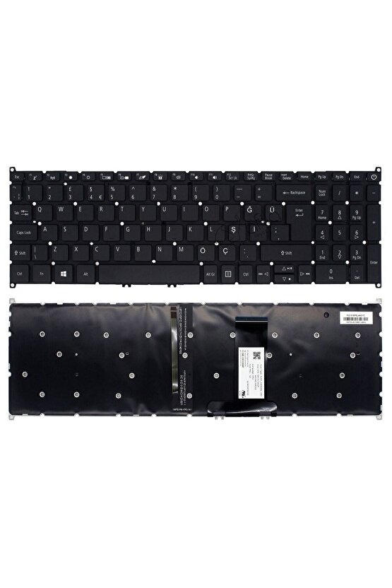 Acer Aspire 7 A715-75G-522G Klavyesi Tuş Takımı (Siyah TR) ışıklı