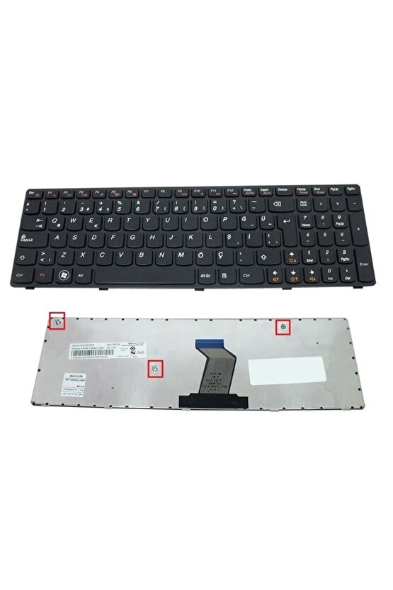 Lenovo T4TQ-TUR T4TQ-Turkish T4TQ-US Notebook Klavye (Siyah TR)