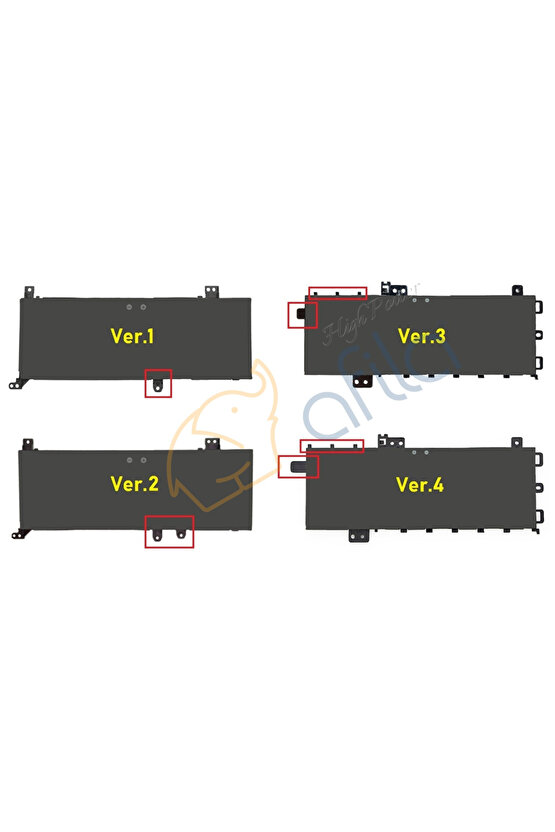 Asus C21N1818 Notebook Bataryası - Ver.4