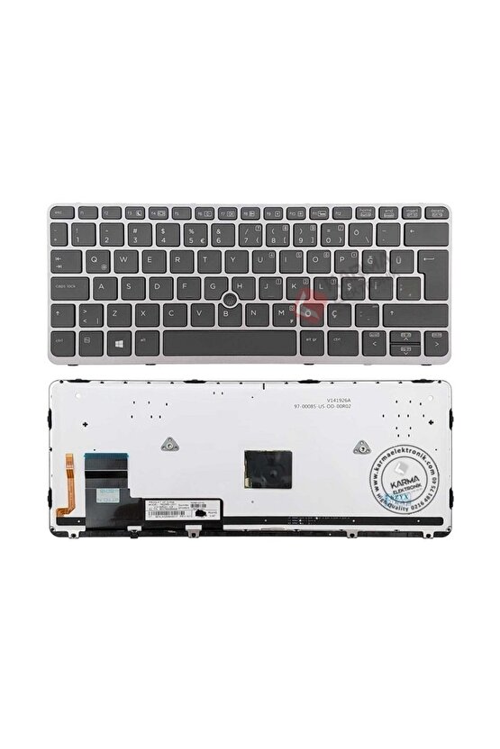 Hp 735502-141 Hp Notebook Klavyesi - Tuş Takımı  TR - Işıklı (Gri Çerçeveli)