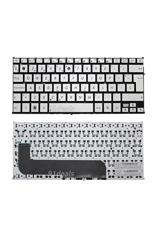 Asus Zenbook UX21 UX21A UX21E N Notebook Klavye Gümüş Gri TR