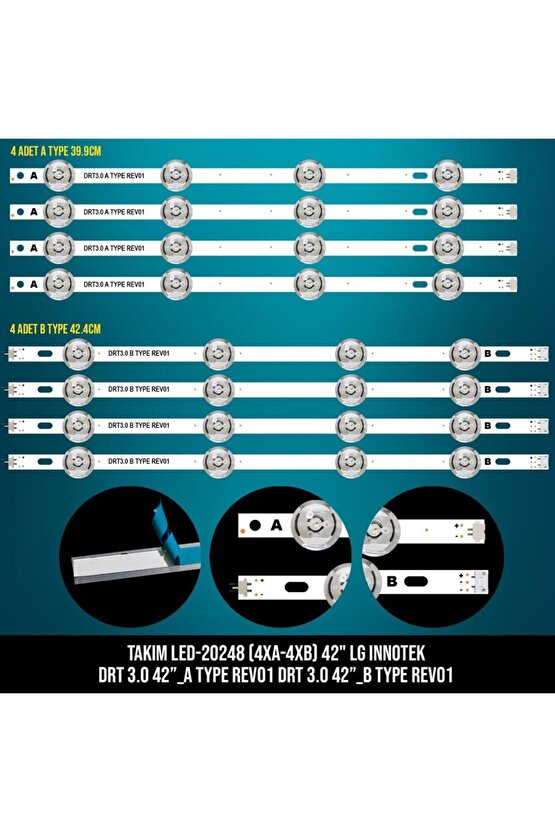 LC420DUE FG P2, 42LB620V, 6916L-1709A, 6916L-1956a, 6916L-1957A, 42LB585V-620V TV LED ÇUBUK Takım