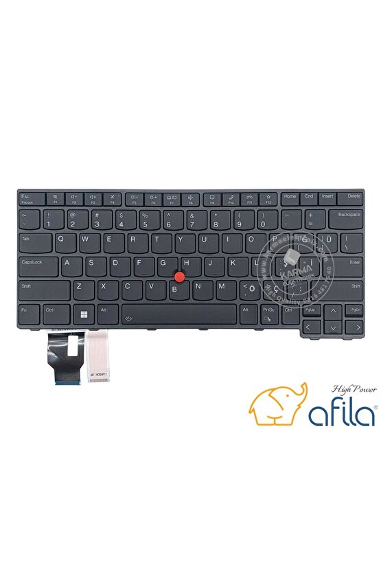 Lenovo ThinkPad T14, T14s Gen3 (Type 21BR 21BS) uyumlu Notebook Klavyesi (Siyah TR) ışıklı
