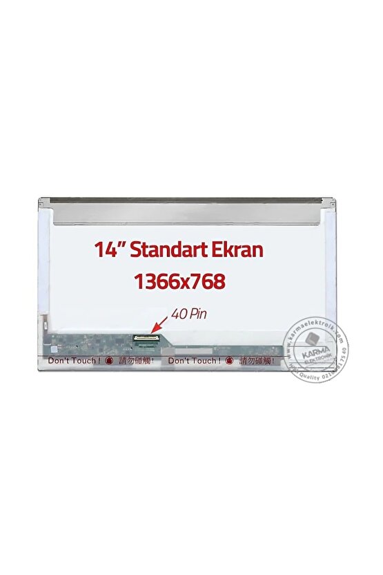 14.0 40 pin LED Notebook Panel LCD Ekran HB140WX1-100 (1366*768)