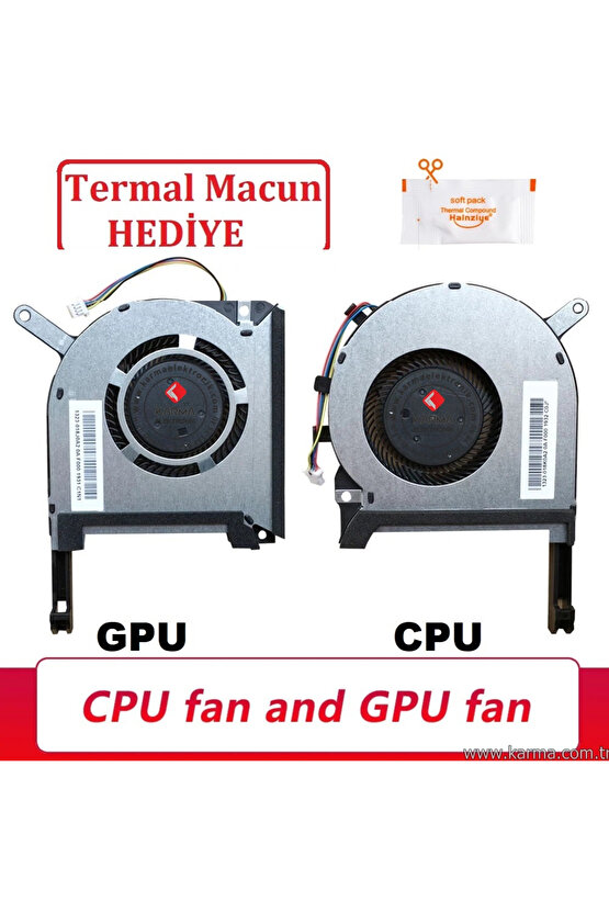 Asus TUF Gaming F15 FX506LI-HN085 uyumlu Notebook Cpu, Gpu Fanı Takım, Sağ-Sol SET  Ver.1