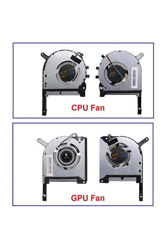 Asus TUF Gaming FX705GE uyumlu Notebook Cpu, Gpu Fanı Takım, Sağ-Sol SET  Ver.1