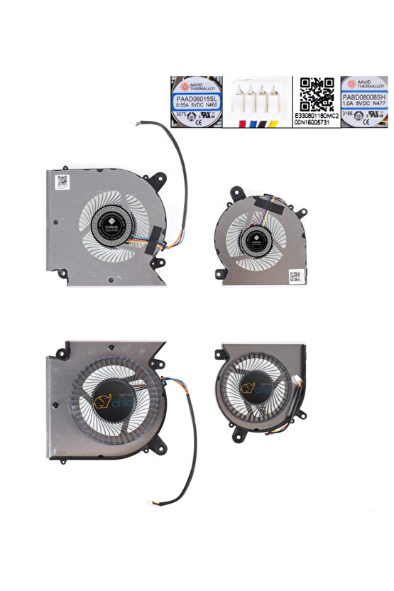 MSI Katana GF76 11UD-070TRuyumlu Cpu,işlemci +Gpu, Vga, Ekran Kartı Fanı  Sağ-Sol SET(msi)