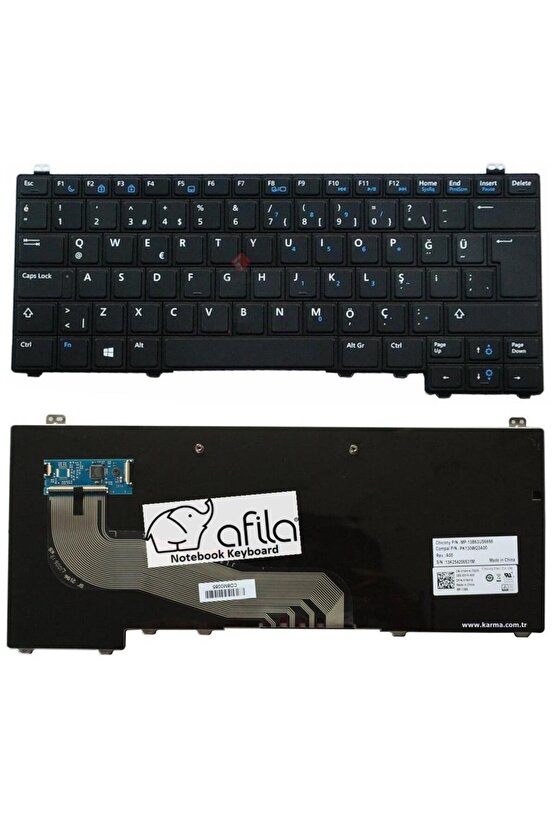 Dell Latitude E5440, E5450 PK130WQ4A28, SN7223 Notebook Klavyesi TR 0M7MRY, PK130WQ4A19 Uyumlu