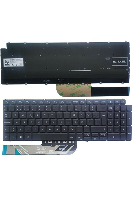 Dell inspiron P90F Notebook Klavyesi Siyah TR