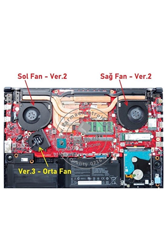 Asus Rog Strix Dfs6o1712moot Kfoa Ep Notebook VGA-GPU Fanı Sol V2