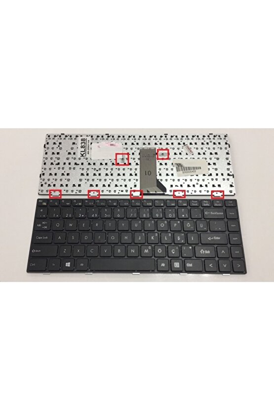 Grundig Gnb 1450 B1 B8, Jw6 Notebook Klavyesi - Siyah - Tr