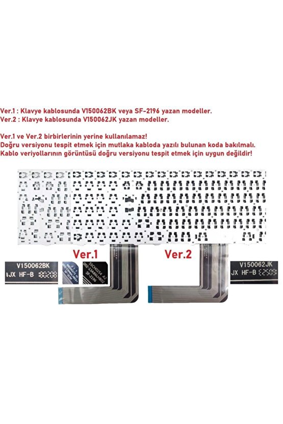 Casper Nirvana C300, C500, C510 V150062jk Notebook Klavye - (siyah Tr) V2
