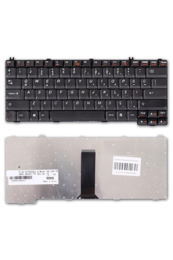 Lenovo 3000 C100, N100, N200, V100, V200, G530, N400, N500 Klavye Tr