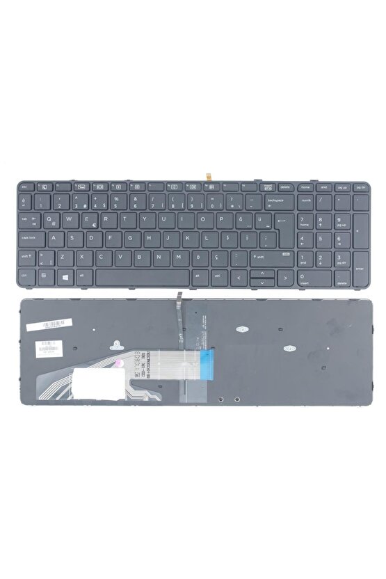 Probook 450 G3, 450 G4 Notebook Klavye - Tuş Takımı  Siyah - Tr Işıklı Uyumlu