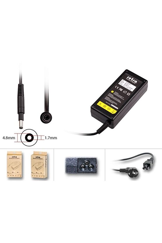Compaq Envy4,  Uyumlu Compaq Envy6 19.5v 3.33a  Notebook Adaptör 4.8mm1.7mm (hc073)