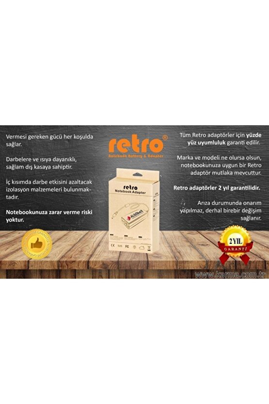 Retro 19v 4.74a 90w Notebook Adaptör Rna-s